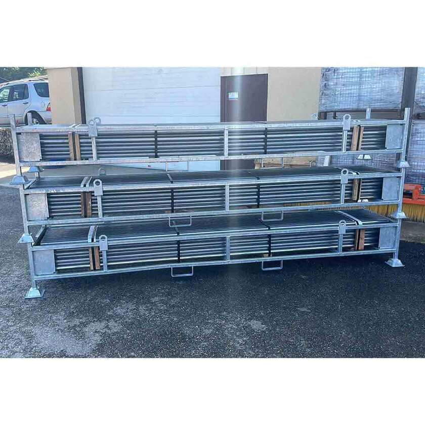 Panier 100 Tubes 3 m en acier galvanisé