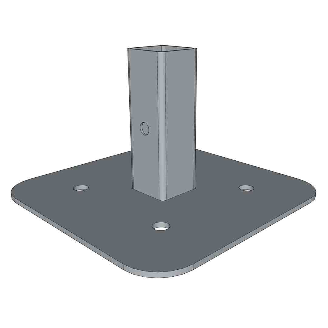 Socle Plat Fixation de Protection Collective