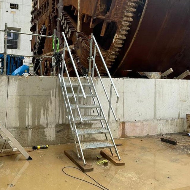 Escalier de Chantier 6 Marches Accès Largeur 1 m