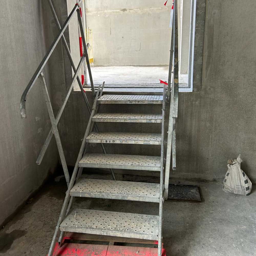 Escalier de Chantier 6 Marches Accès Largeur 0,7 m