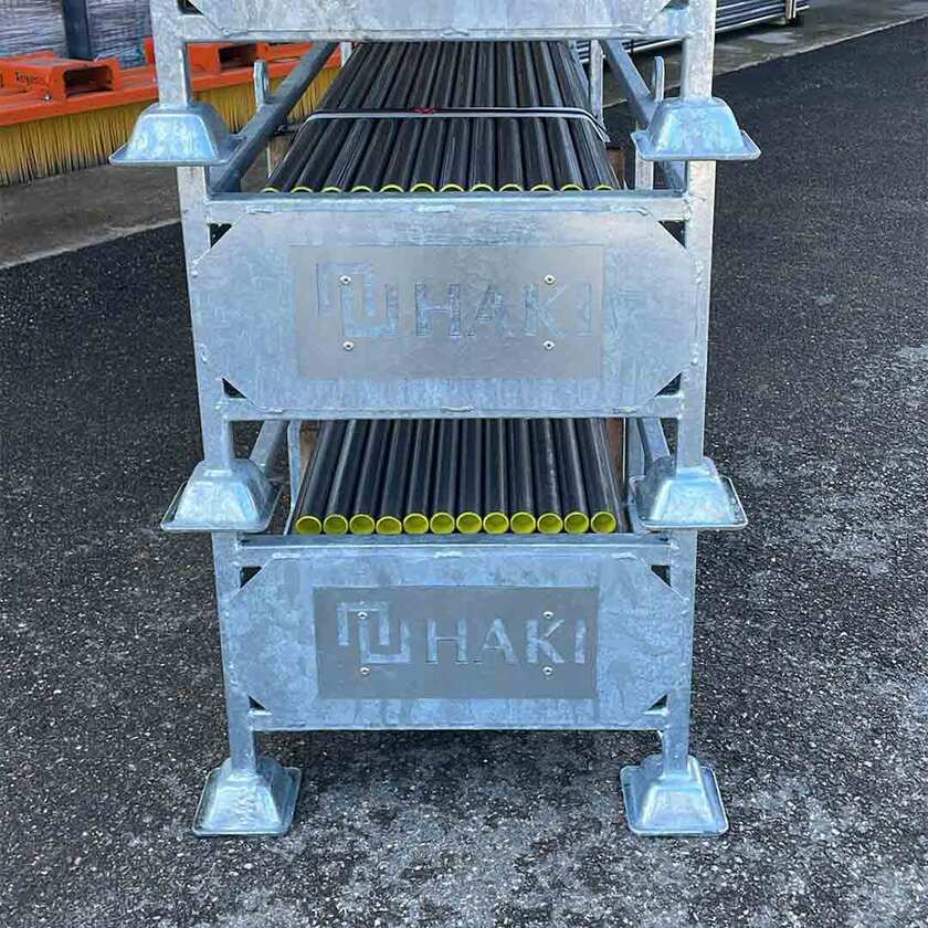 Panier 100 Tubes 3 m en acier galvanisé