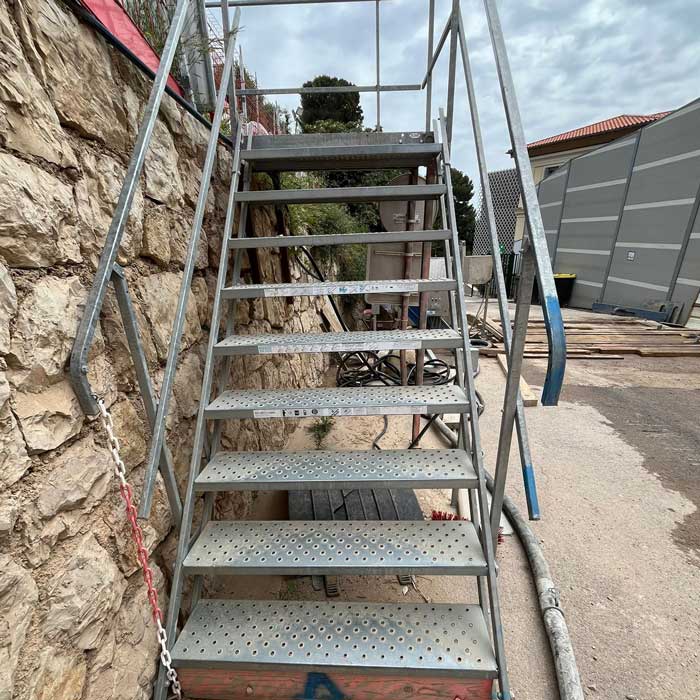 Escalier de Chantier 9 Marches Accès Largeur 1 m