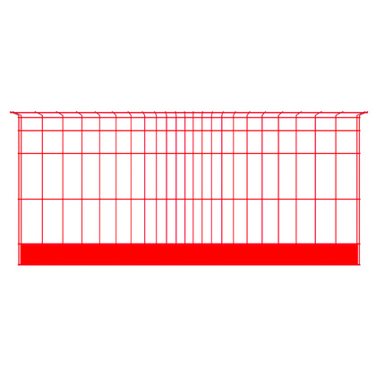 Barrière Bauma 2500 mm rouge