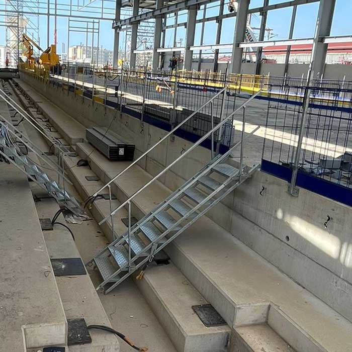 Escalier de Chantier 9 Marches Accès Largeur 0,7 m