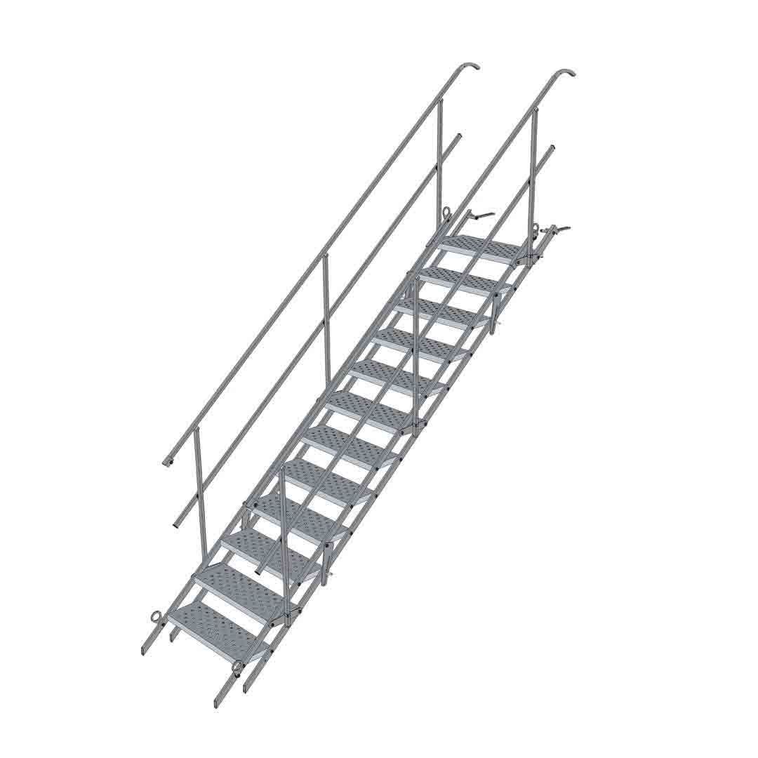 Escalier de Chantier 12 Marches Accès Largeur 0,7 m