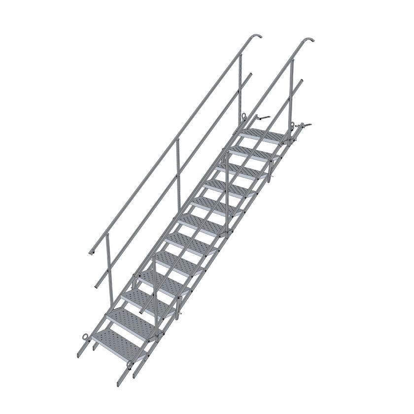 Escalier de chantier 12 marches 1000 mm