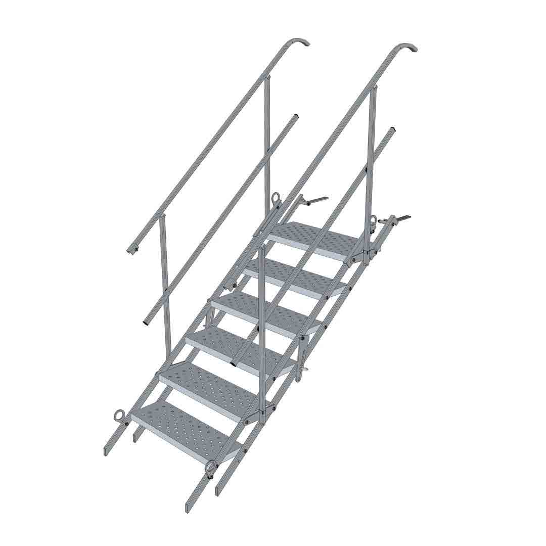 Escalier de Chantier 6 Marches Accès Largeur 0,7 m