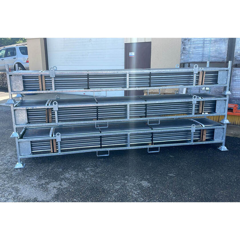 Panier 100 Tubes 3 m en acier galvanisé