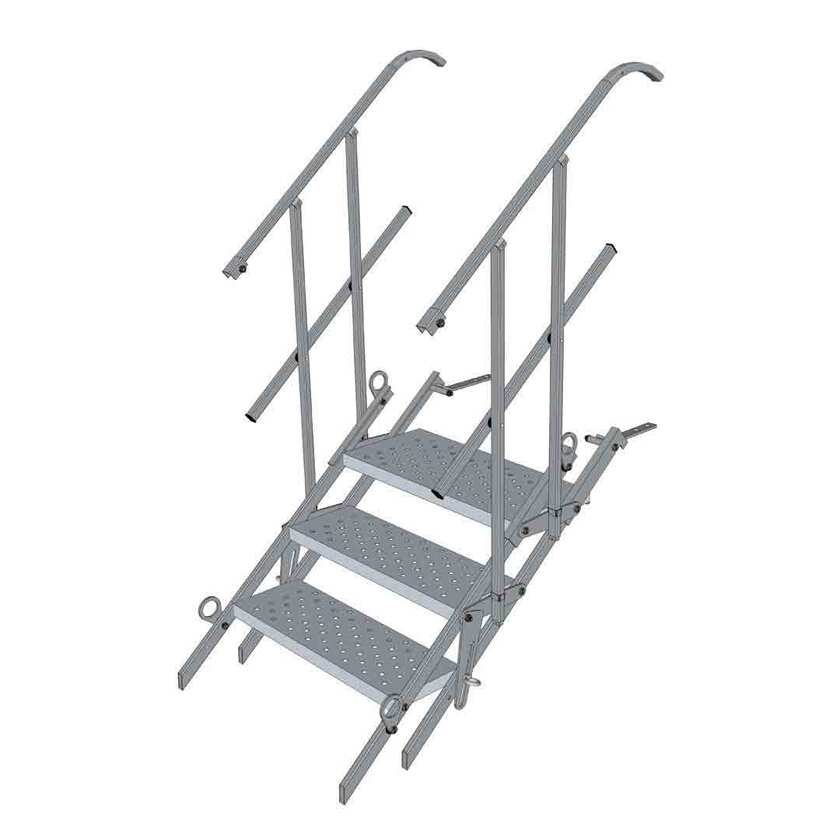 Escalier de chantier 3 marches 700 mm