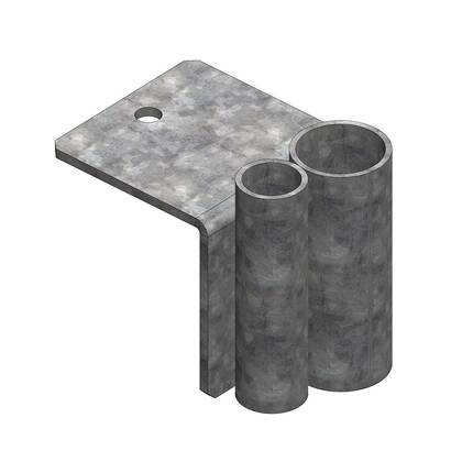 Fixation sur dalle déportée Galva