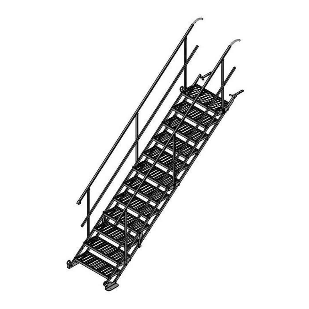 Escalier-passerelle 12 Marches et Portée 3,20 M