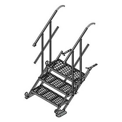 Escalier-Passerelle 3 marches - 0,80 m