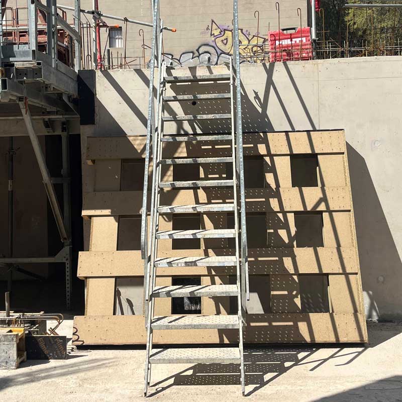 Escalier de Chantier 12 Marches Accès Largeur 0,7 m