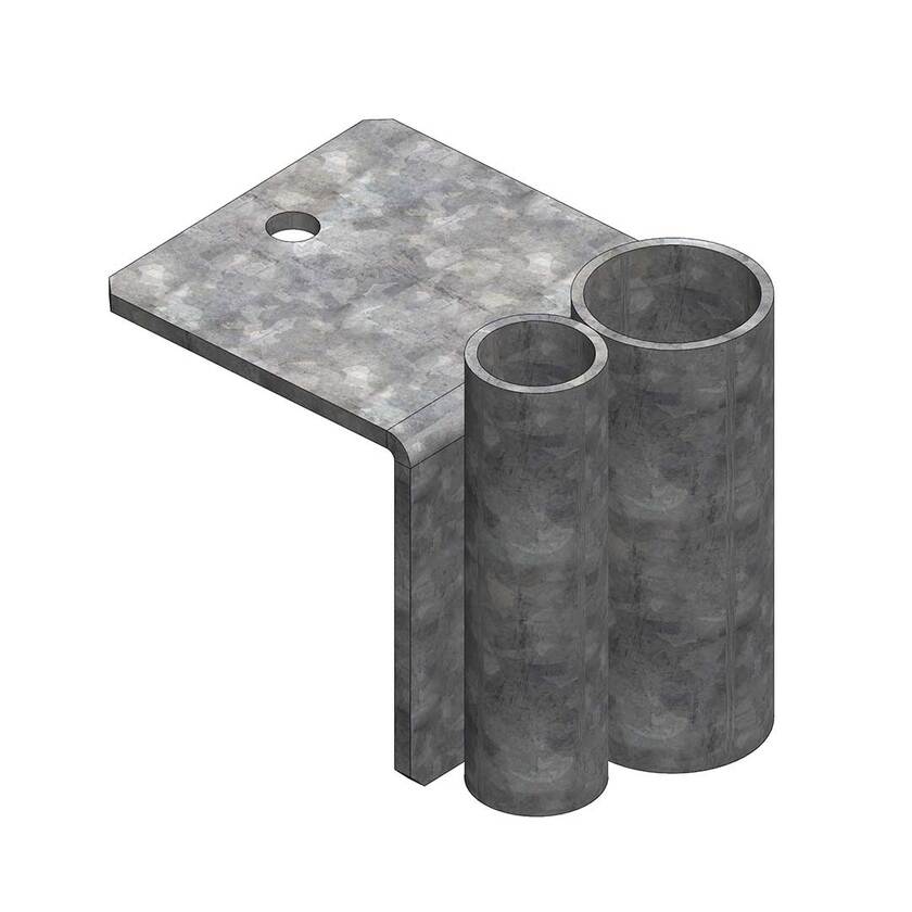 Fixation sur dalle déportée Galva